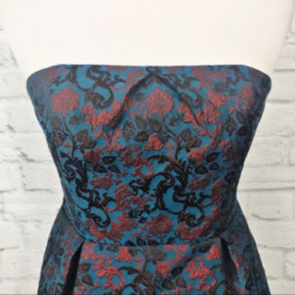 Anthropologie Leifnotes Paprika Brocade Dress 4 - Picture 5 of 8